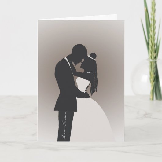 結婚おめでとうのグリーティングカード サンキューカード (正面)