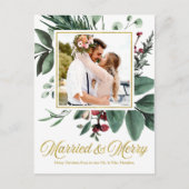 結婚おめでとうクリスマスフォト ポストカード (正面)