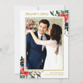 結婚おめでとうクリスマスフォト 招待状 (正面)