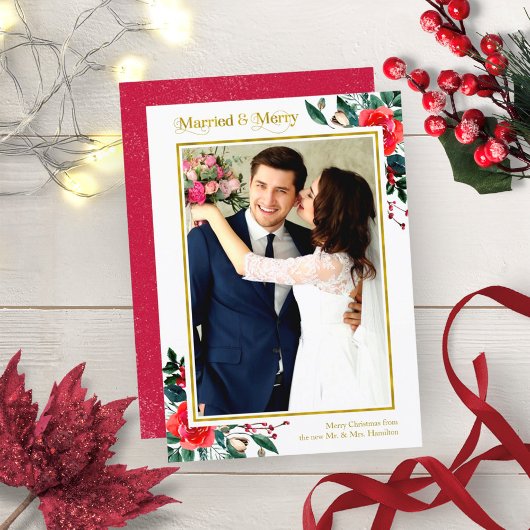 結婚おめでとうクリスマスフォト 招待状