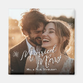 結婚おめでとうクリスマス ウェディングフォト マグネット (正面)
