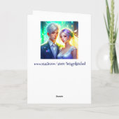 結婚おめでとうパーソナライズされた カード (裏面)