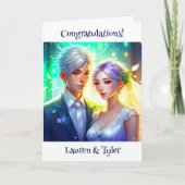 結婚おめでとうパーソナライズされた カード (正面)