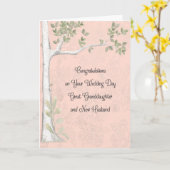 結婚おめでとう孫娘素晴らし夫 カード (黄色い花)