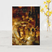 結婚おめでとう結婚。 カード (黄色い花)