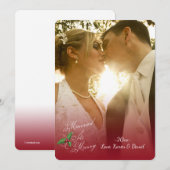 結婚おめでとう透明フォトホリデーカード シーズンカード (正面/裏面)