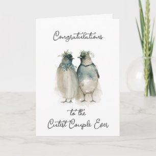結婚おめでとう かわいいペンギン カード