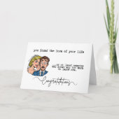 結婚おめでとう！もう逃げられないよ カード (正面)