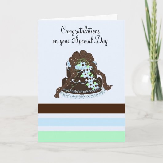 結婚おめでとう ウェディングケーキ カード (正面)