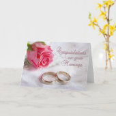 結婚おめでとう カード (黄色い花)