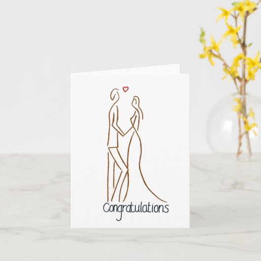 結婚おめでとう カード (黄色い花)