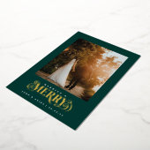 結婚おめでとう クラシックホリデーカード 箔シーズンカード (回転した状態)