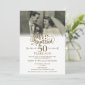 結婚おめでとう フォトギフト 50周年記念日 招待状 (スタンド正面)