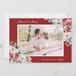 結婚おめでとう フォト ホリデーカード