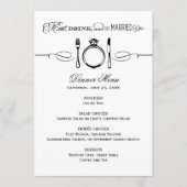 結婚おめでとう ブラック ウェディング ディナー メニュー (正面)