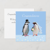 結婚おめでとう ペンギンのカップル (正面/裏面)
