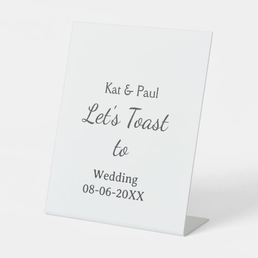 結婚おめでとう 名前 日付 シンプル 結婚式 カップル 台座サイン (正面)