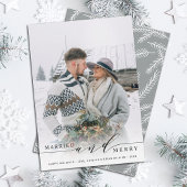 結婚おめでとう! 新婚夫婦のホリデー写真カード シーズンカード