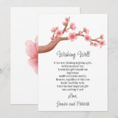 結婚おめでとう　桜の枝　願い事カード 招待状 (正面/裏面)