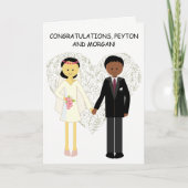 結婚おめでとう！花嫁と花婿に乾杯！ カード (正面)