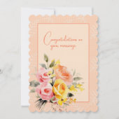結婚おめでとう 花束 ノートカード (正面)