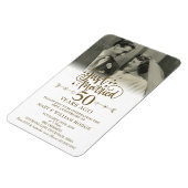 結婚おめでとう 50周年記念の結婚写真 マグネット (左側)