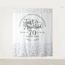 結婚おめでとう 70周年結婚記念日の背景 タペストリー