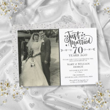 結婚おめでとう 70周年記念の結婚式の写真