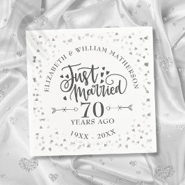 結婚おめでとう 70周年記念 スタンダードカクテルナプキン