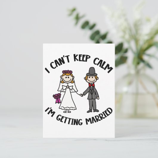 結婚おもしろいす保るのは落ち着かない ポストカード (スタンド正面)