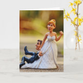 結婚おもしろいのグリーティングカード カード (黄色い花)