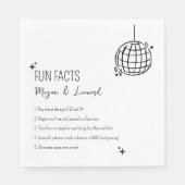 結婚おもしろいの事実手描きディスコファンキーボール スタンダードランチョンナプキン (正面)