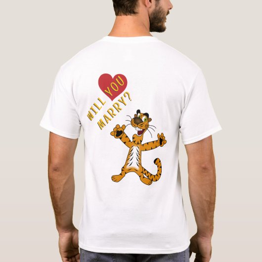 結婚おもしろいの申し出を気に入ろう Tシャツ (裏面)