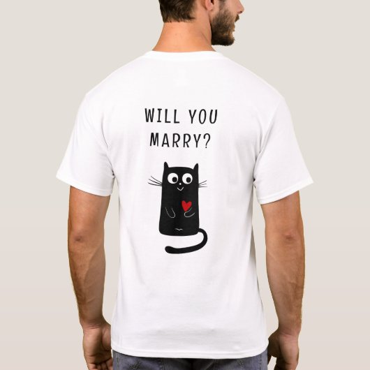 結婚おもしろいの申し出を気に入ろう Tシャツ (裏面)