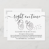 結婚おもしろいカップルがデートを変える 案内ポストカード (正面/裏面)