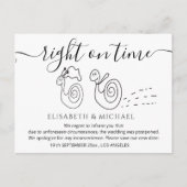 結婚おもしろいカップルがデートを変える 案内ポストカード (正面)