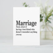 結婚おもしろい定義カップル夫婦ギフト サンキューカード (スタンド正面)