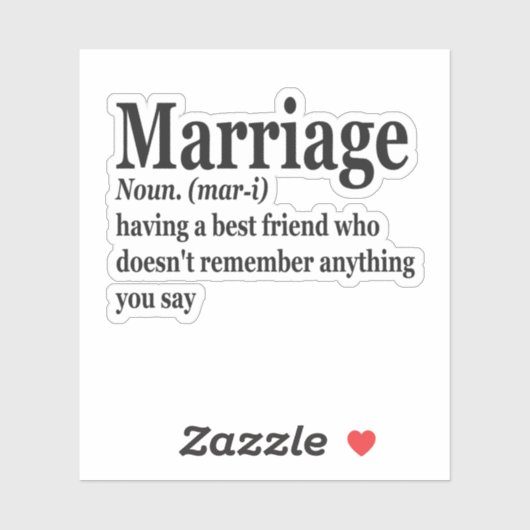 結婚おもしろい定義カップル夫婦ギフト シール (シート)