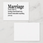結婚おもしろい定義カップル夫婦ギフト ノートカード (正面/裏面)