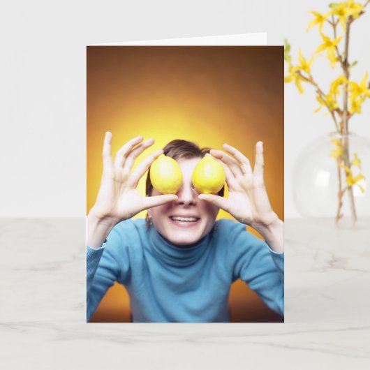 結婚おもしろい引用文 – 愛は盲目 カード (黄色い花)