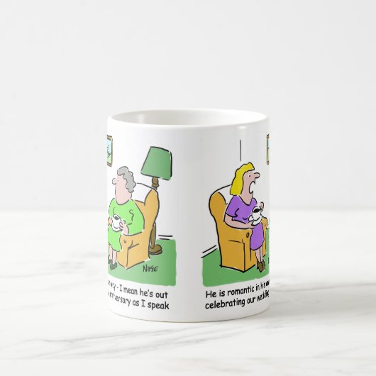 結婚おもしろい漫画ジョーク コーヒーマグカップ (中央)