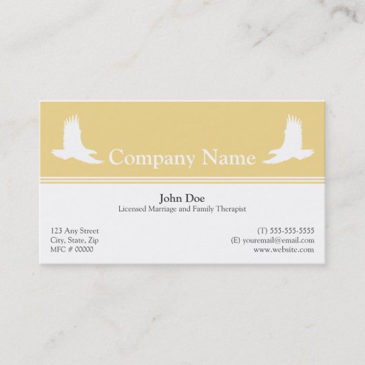 結婚および家族のセラピストの名刺 名刺 (正面)
