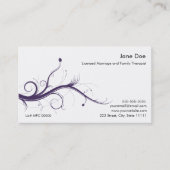結婚および家族のセラピストの名刺 名刺 (正面)