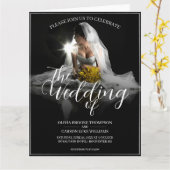 結婚お披露目のお知らせ – クラシック カード (黄色い花)