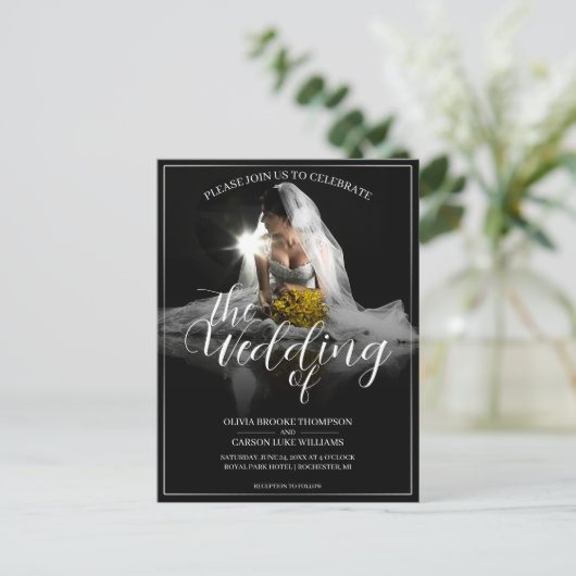 結婚お披露目のお知らせ – クラシック シーズンポストカード (スタンド正面)