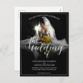 結婚お披露目のお知らせ – クラシック シーズンポストカード (正面/裏面)