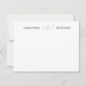 結婚お礼 カップル 名前 アンパサンド ノートカード (正面)