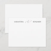 結婚お礼 カップル 名前 アンパサンド ノートカード (正面/裏面)