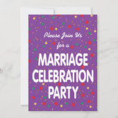 結婚お祝いパーティの招待状 招待状 (正面)