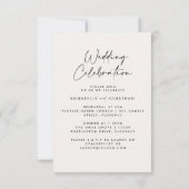 結婚お祝いモダン写真 招待状 (裏面)